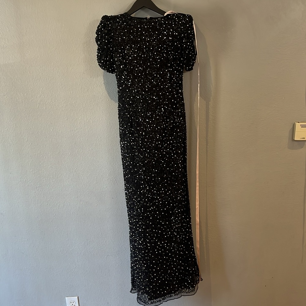 Mac Duggal Black Sequin Maxi Dress - Picture 3 of 14